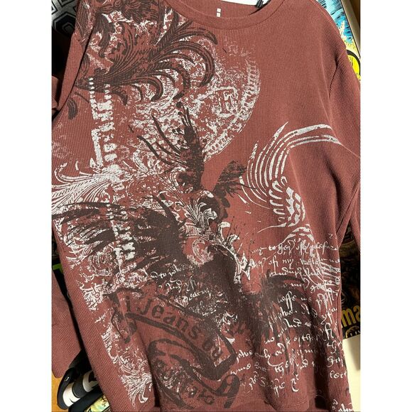 Y2K Jeans By Buffalo David AOP Thermal L/S Shirt - Picture 2 of 6